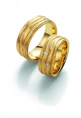 585 Gelbgold, seidenmatt,  Fischer Oro amarillo - Los anillos de boda